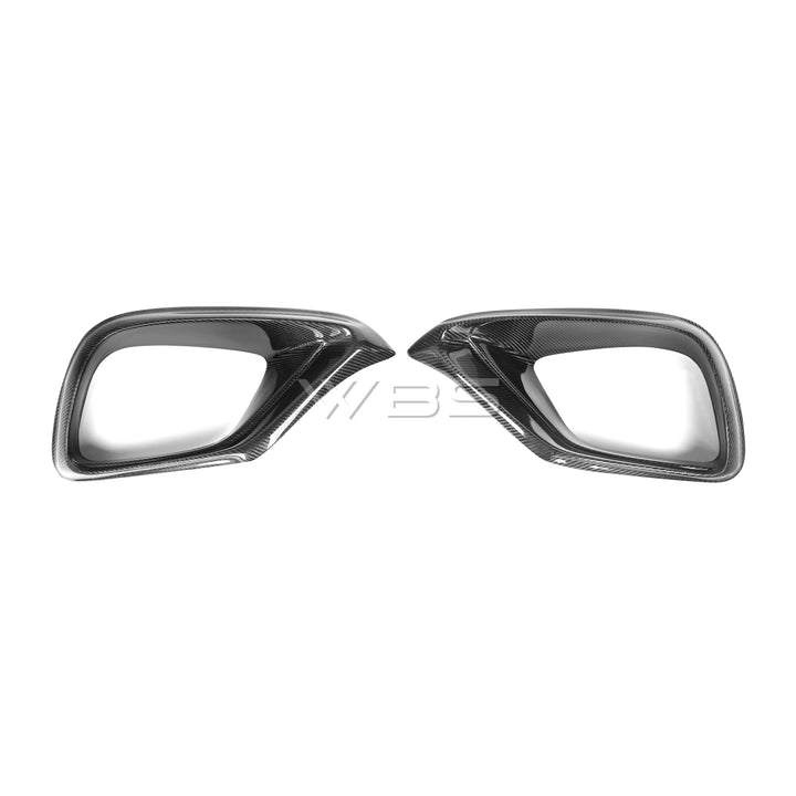 MERCEDES W213 E63 FRONT BUMPER VENT TRIMS GENUINE CARBON FIBER