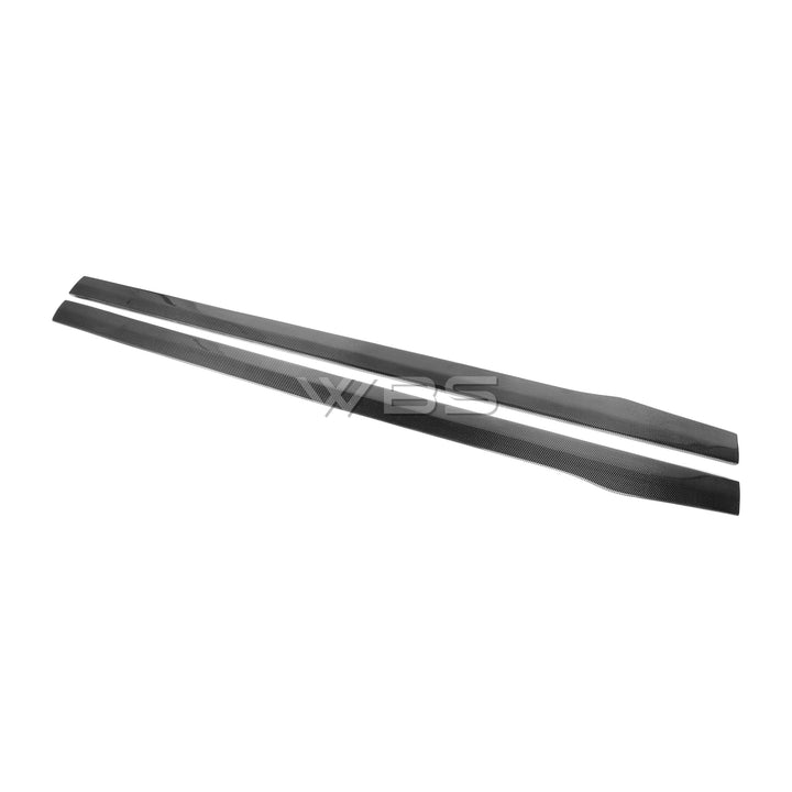 MERCEDES W205 C CLASS/ C63 COUPE V STYLE SIDE SKIRT EXTENSIONS GENUINE CARBON FIBER