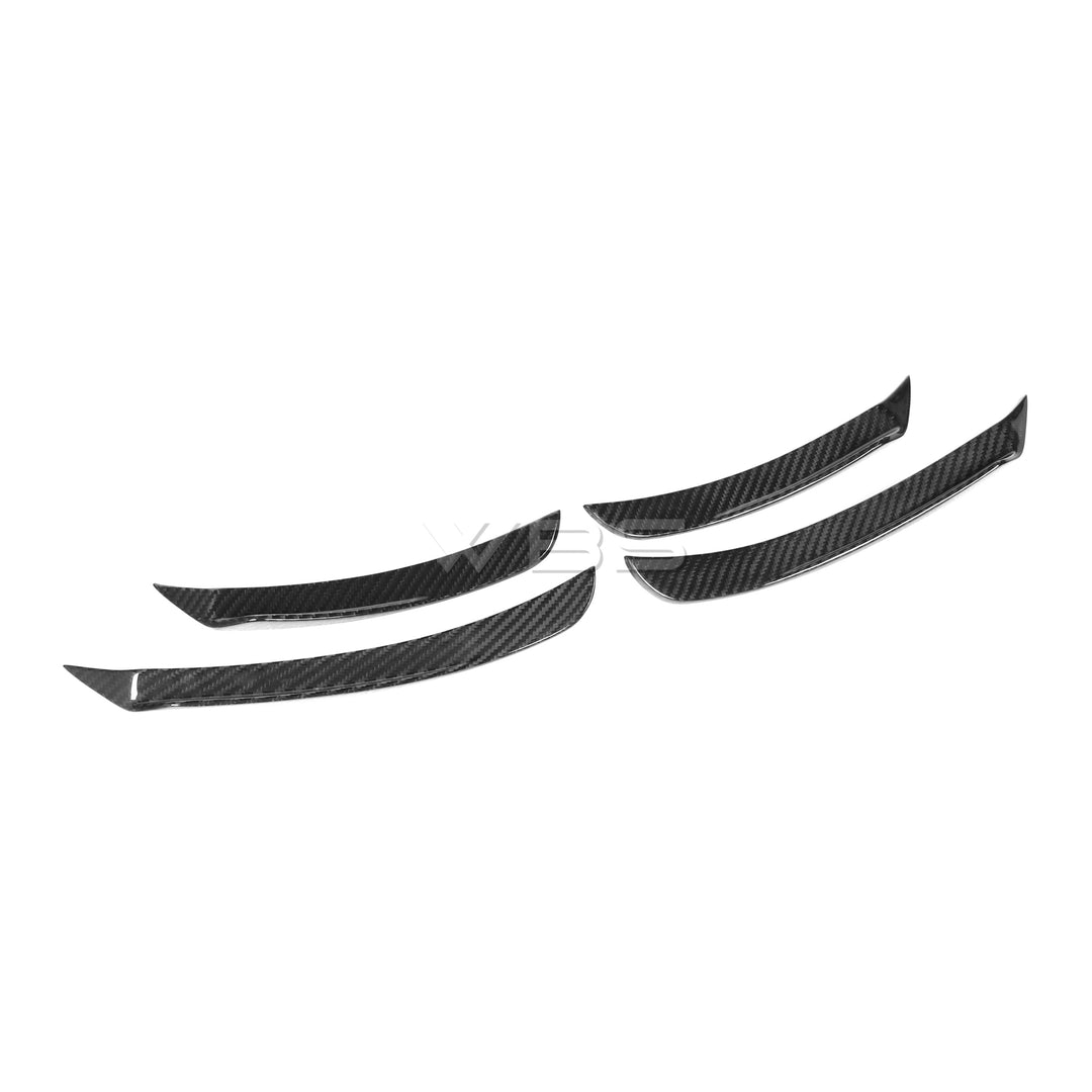 BMW F90 M5 FRONT BUMPER CANARDS KIT GENUINE CARBON FIBER