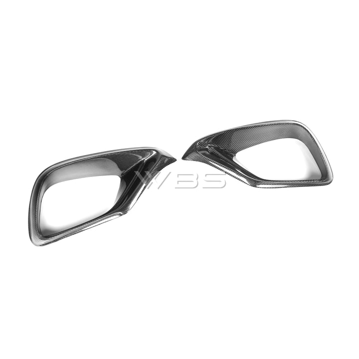 MERCEDES W213 E63 FRONT BUMPER VENT TRIMS GENUINE CARBON FIBER