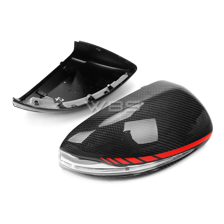 MERCEDES W205 C63/C CLASS MIRROR CAPS AMG STYLE GENUINE CARBON FIBER