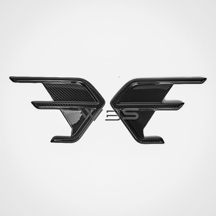 AUDI RS6/ RS7 C8 REAR BUMPER CANARDS GENUINE CARBON FIBER