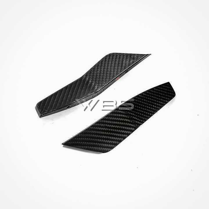 AUDI RS6 /RS7 C8 GT STYLE FRONT BUMPER CANARD SET GENUINE CARBON FIBER