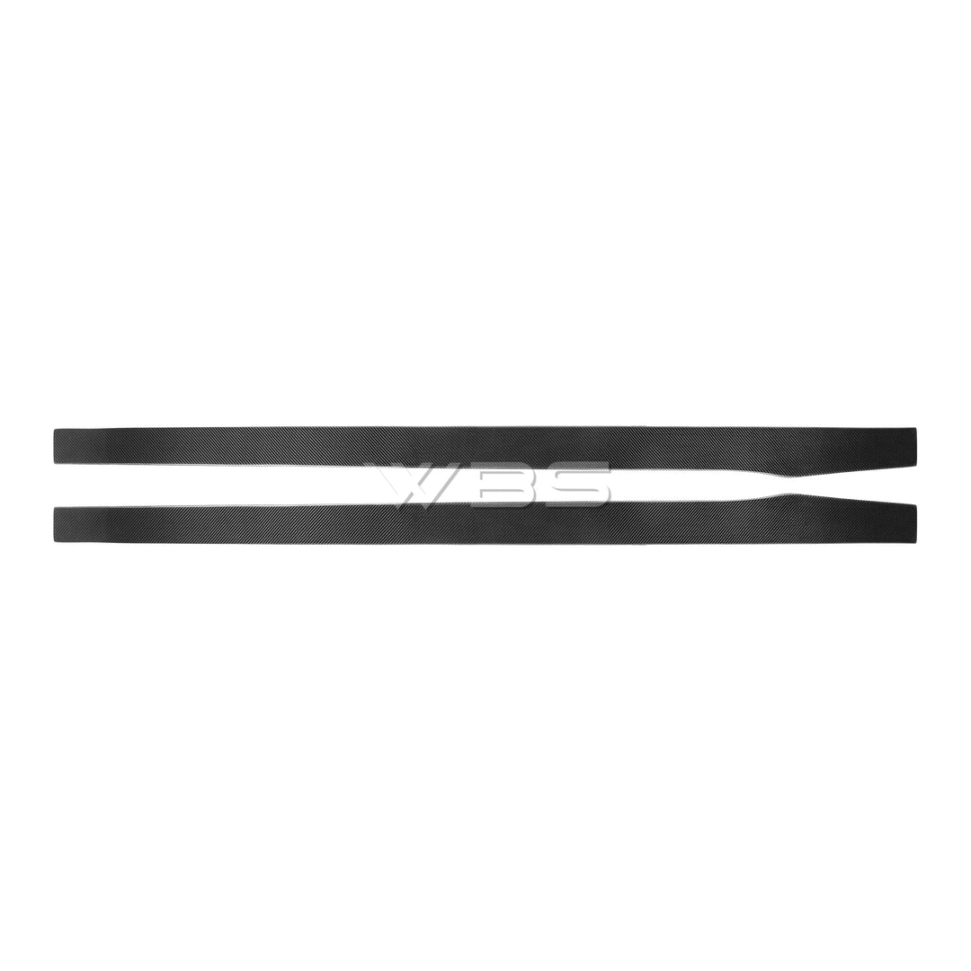 MERCEDES W205 C CLASS/ C63 COUPE V STYLE SIDE SKIRT EXTENSIONS GENUINE CARBON FIBER