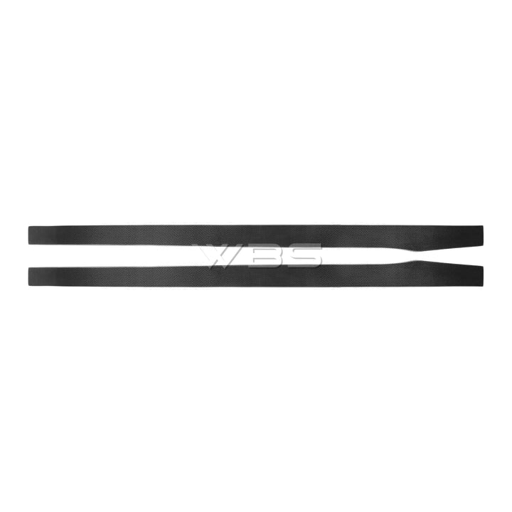 MERCEDES W205 C CLASS/ C63 COUPE V STYLE SIDE SKIRT EXTENSIONS GENUINE CARBON FIBER