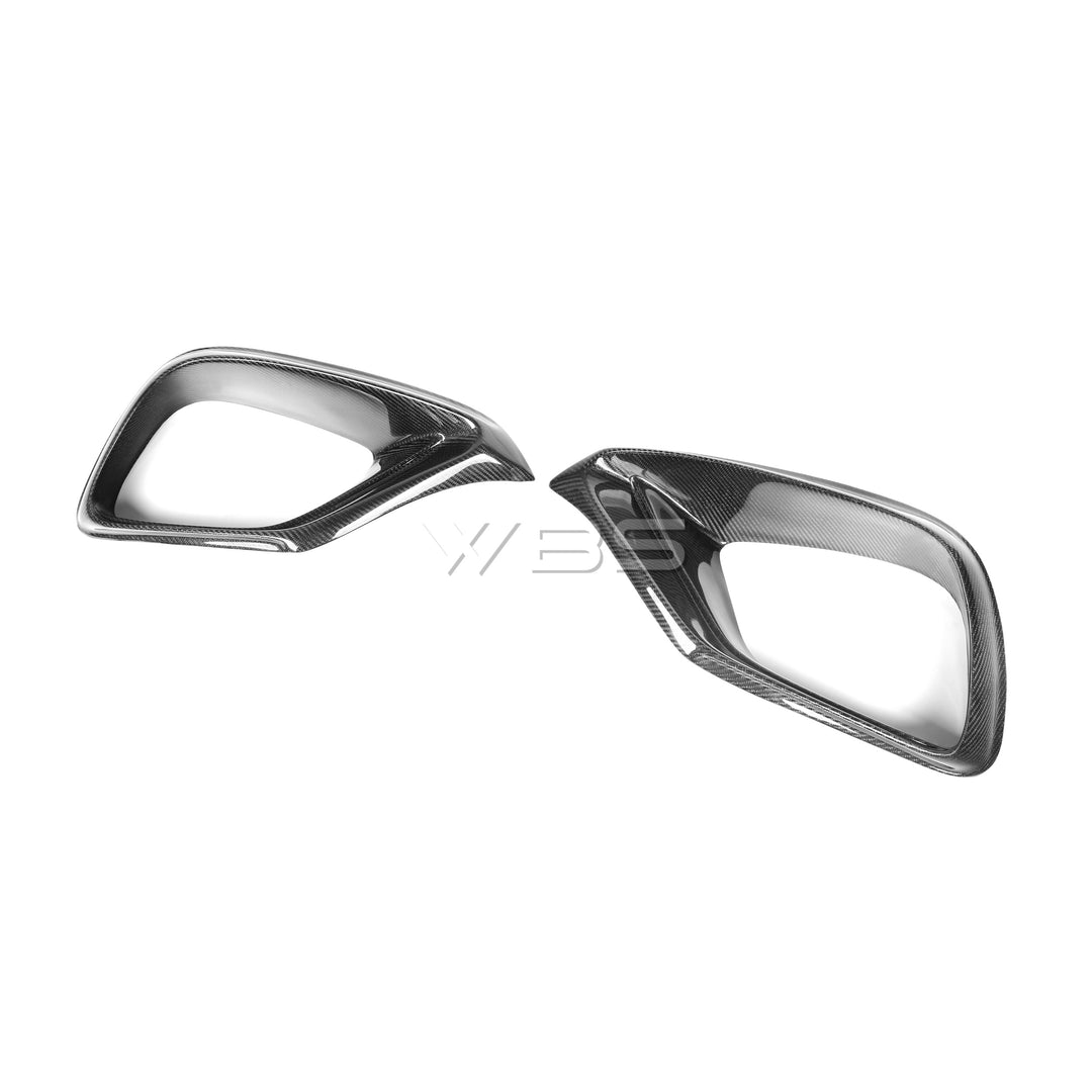 MERCEDES W213 E63 FRONT BUMPER VENT TRIMS GENUINE CARBON FIBER