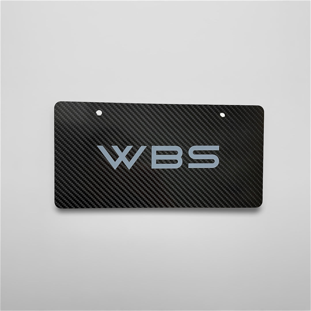 WBS LICENSE PLATE COVER GENUINE DRY CARBON FIBER