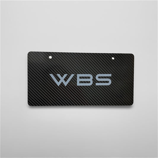 WBS LICENSE PLATE COVER GENUINE DRY CARBON FIBER