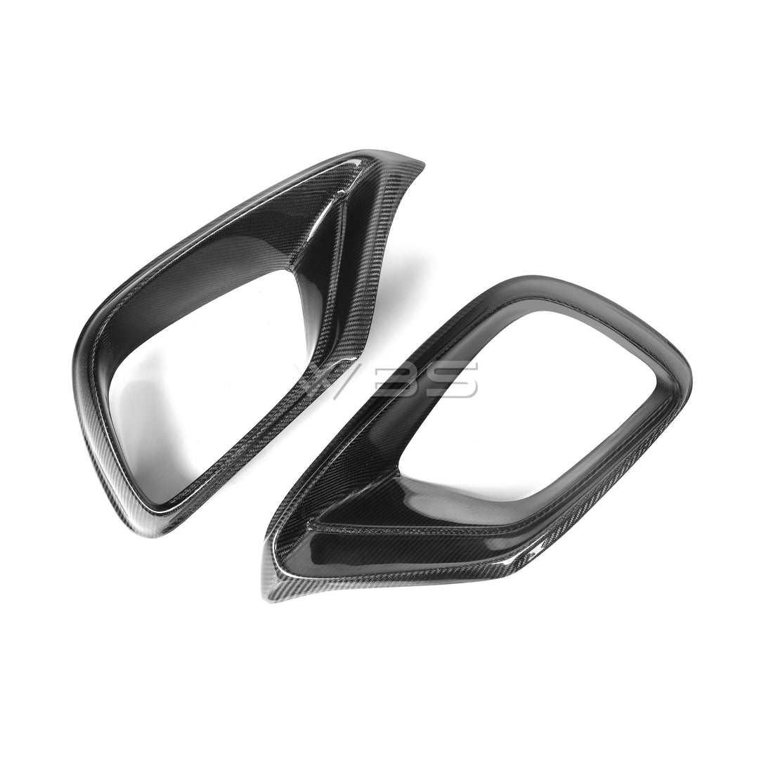 MERCEDES W213 E63 FRONT BUMPER VENT TRIMS GENUINE CARBON FIBER