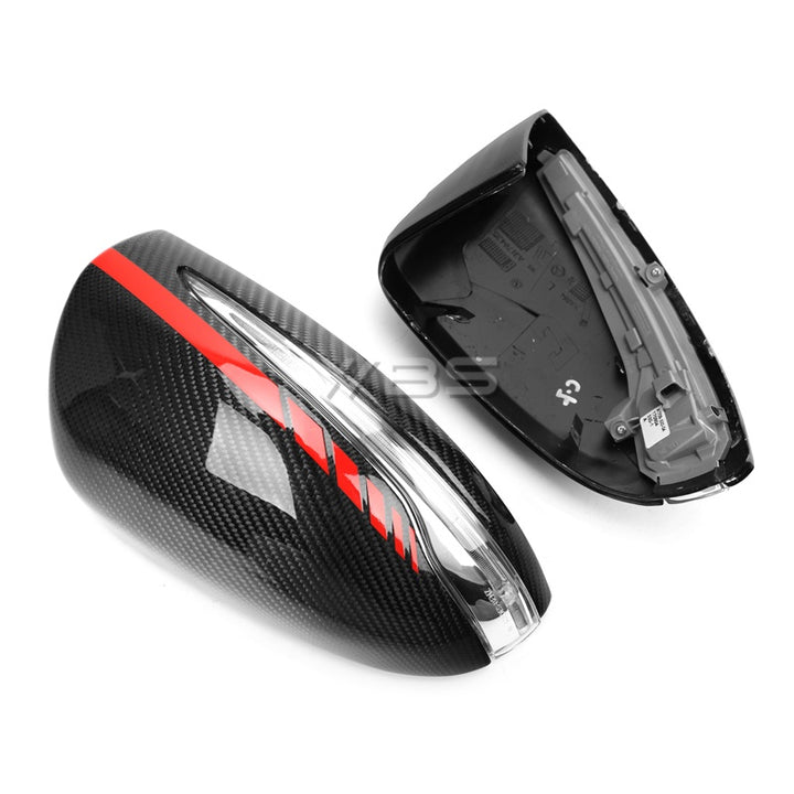 MERCEDES W205 C63/C CLASS MIRROR CAPS AMG STYLE GENUINE CARBON FIBER