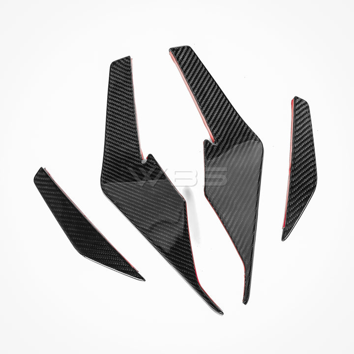 AUDI R8 FACELIFT GT-STYLE FRONT CANARDS KIT GENUINE CARBON FIBER