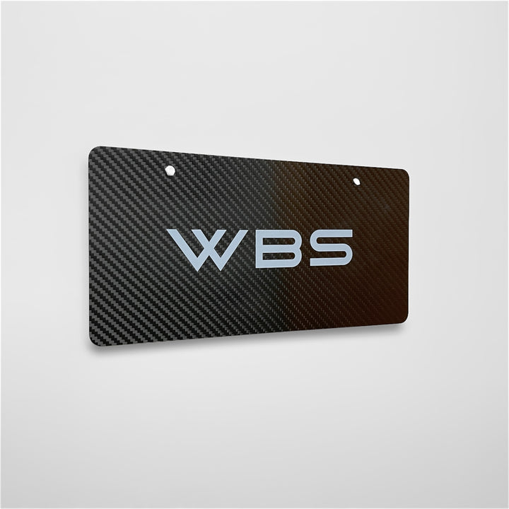 WBS LICENSE PLATE COVER GENUINE DRY CARBON FIBER