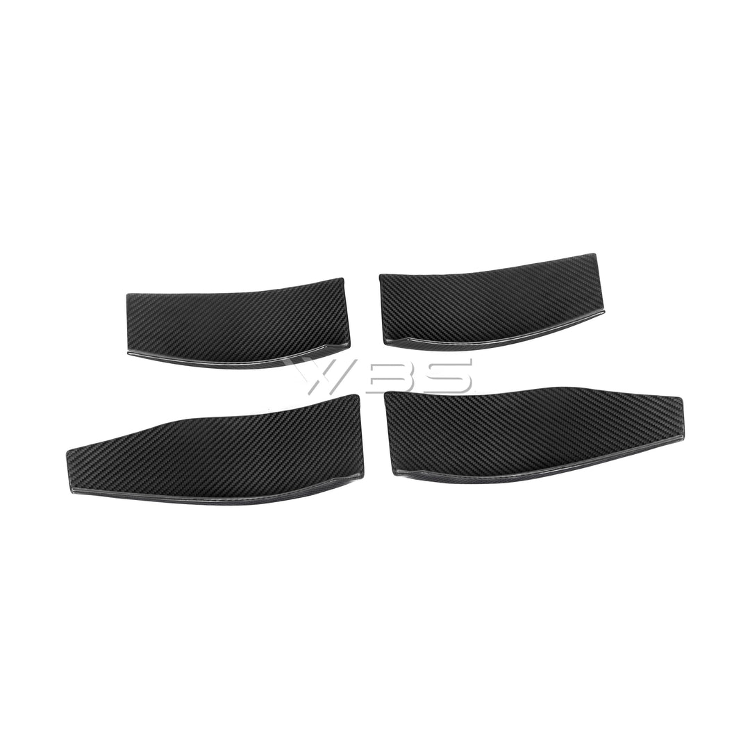 WBS - BMW G8X M4 / M4 GT4 STYLE FRONT BUMPER CANARDS SET GENUINE CARBON FIBER
