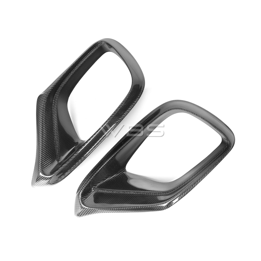 MERCEDES W213 E63 FRONT BUMPER VENT TRIMS GENUINE CARBON FIBER