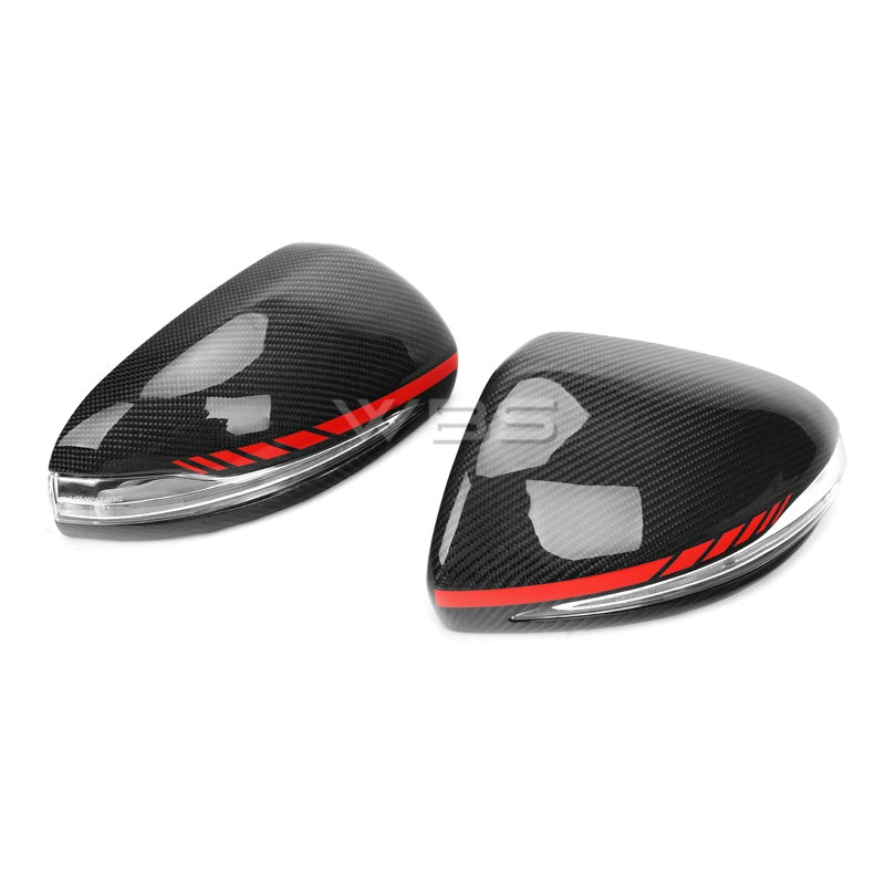 MERCEDES W205 C63/C CLASS MIRROR CAPS AMG STYLE GENUINE CARBON FIBER