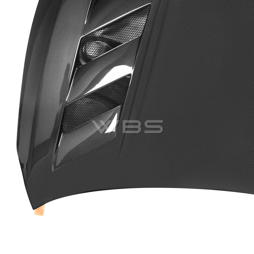 INFINITI Q60 VENTED V3 STYLE CARBON FIBER HOOD