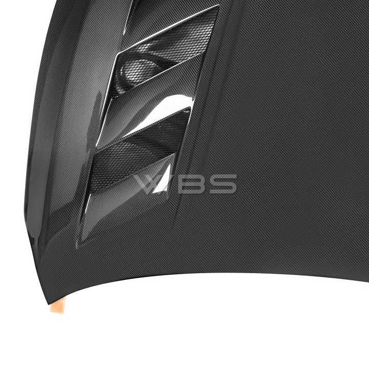 INFINITI Q60 VENTED V3 STYLE CARBON FIBER HOOD