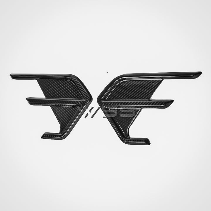 AUDI RS6/ RS7 C8 REAR BUMPER CANARDS GENUINE CARBON FIBER
