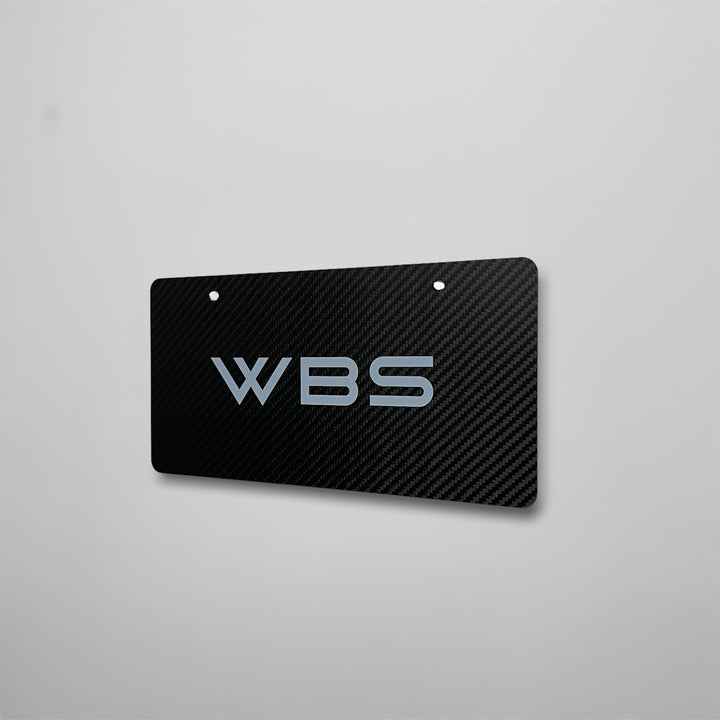 WBS LICENSE PLATE COVER GENUINE DRY CARBON FIBER