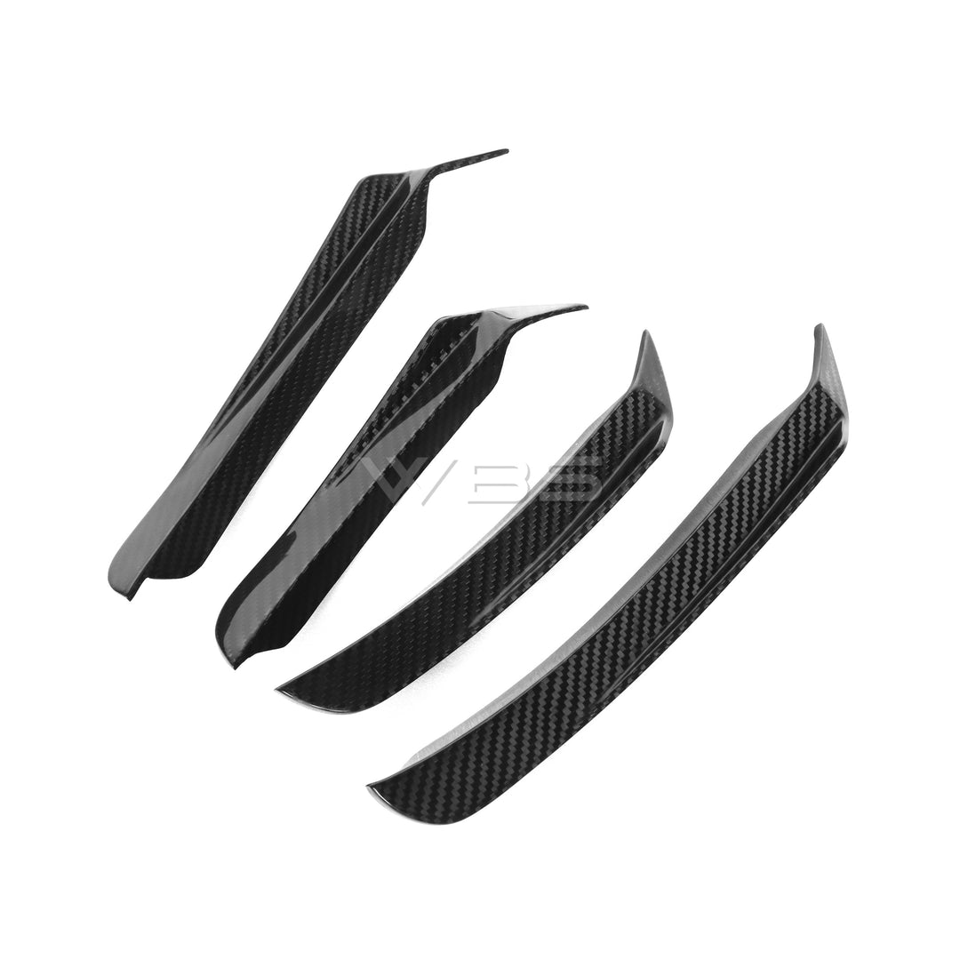 BMW F90 M5 FRONT BUMPER CANARDS KIT GENUINE CARBON FIBER