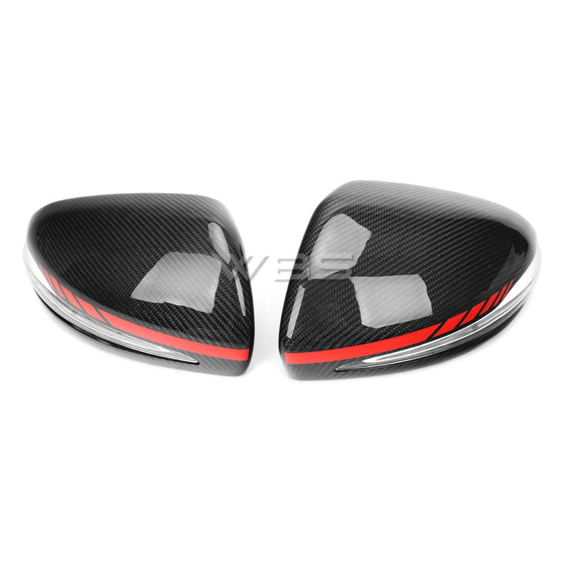 MERCEDES W205 C63/C CLASS MIRROR CAPS AMG STYLE GENUINE CARBON FIBER