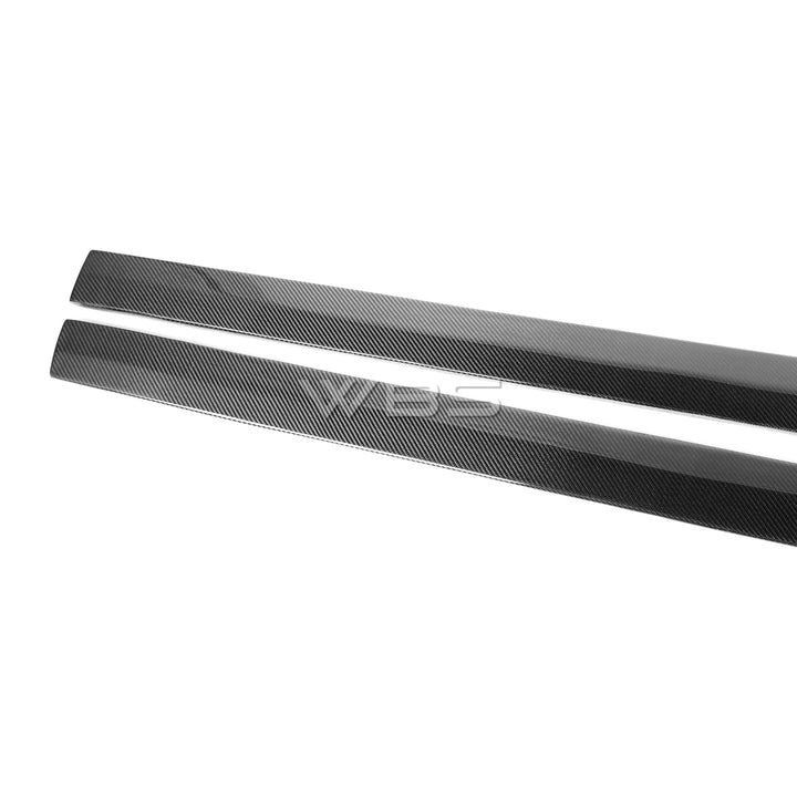 MERCEDES W205 C CLASS/ C63 COUPE V STYLE SIDE SKIRT EXTENSIONS GENUINE CARBON FIBER
