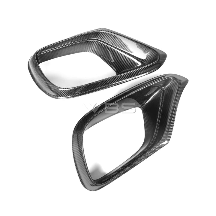MERCEDES W213 E63 FRONT BUMPER VENT TRIMS GENUINE CARBON FIBER