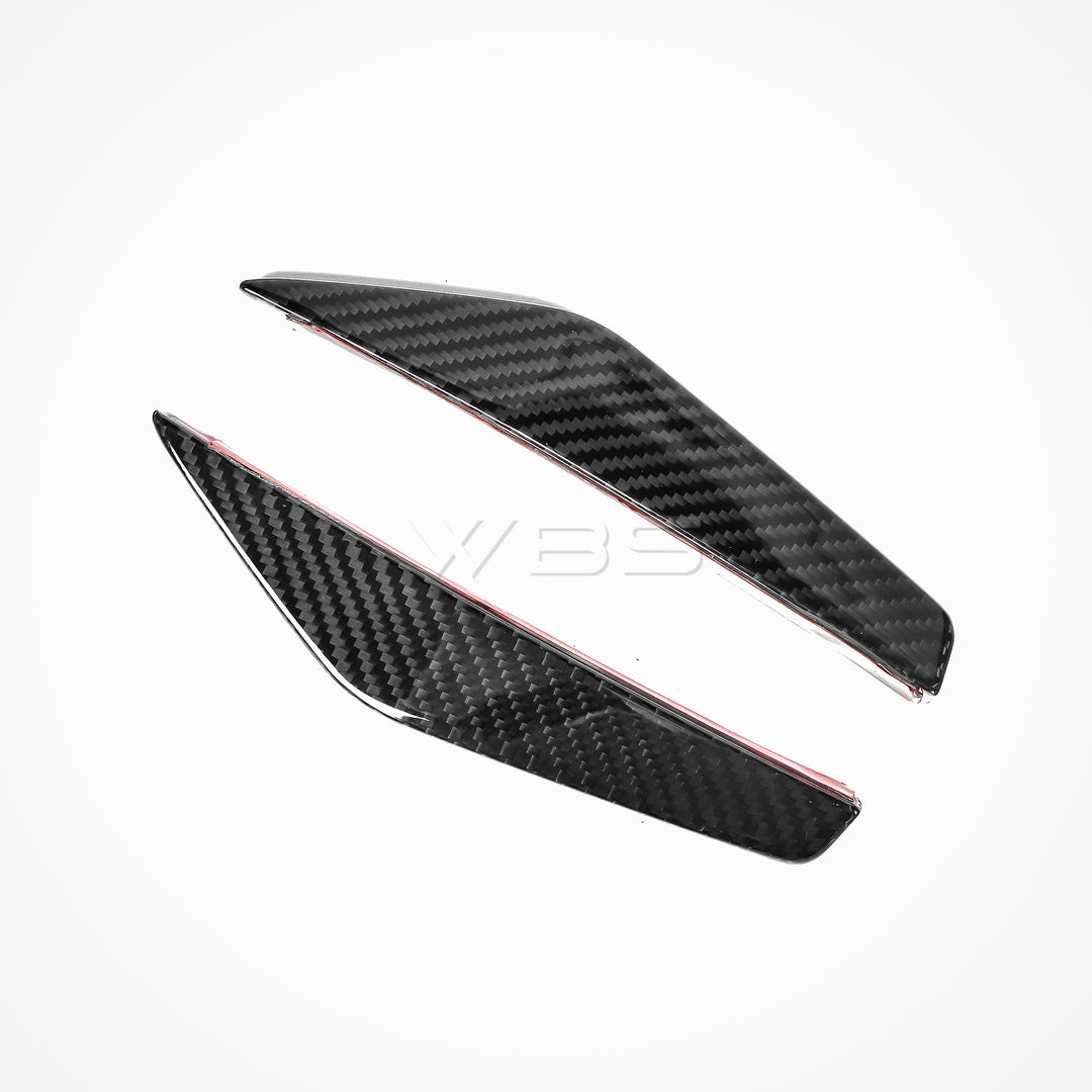 AUDI R8 FACELIFT GT-STYLE FRONT CANARDS KIT GENUINE CARBON FIBER