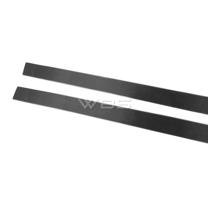 MERCEDES W205 C CLASS/ C63 COUPE V STYLE SIDE SKIRT EXTENSIONS GENUINE CARBON FIBER
