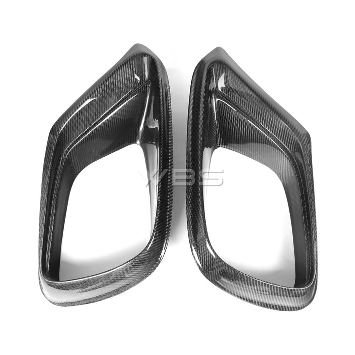 MERCEDES W213 E63 FRONT BUMPER VENT TRIMS GENUINE CARBON FIBER