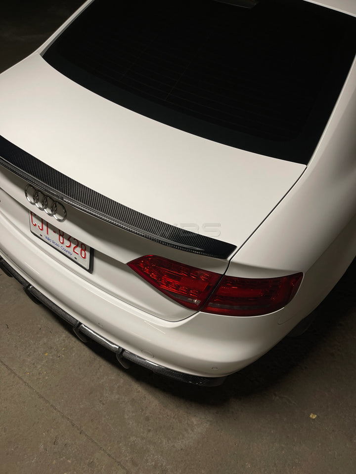 AUDI S4/ A4 B8 PSM TRUNK SPOILER GENUINE CARBON FIBER [2009-2012]