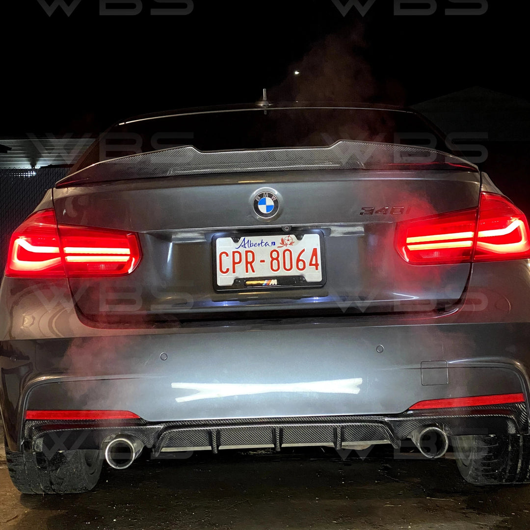 BMW F30 F31 M PERFORMANCE DIFFUSER GENUINE CARBON FIBER