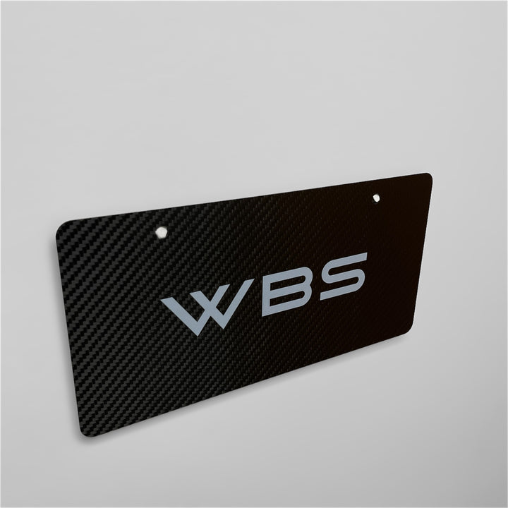 WBS LICENSE PLATE COVER GENUINE DRY CARBON FIBER