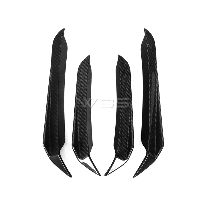 BMW F90 M5 FRONT BUMPER CANARDS KIT GENUINE CARBON FIBER