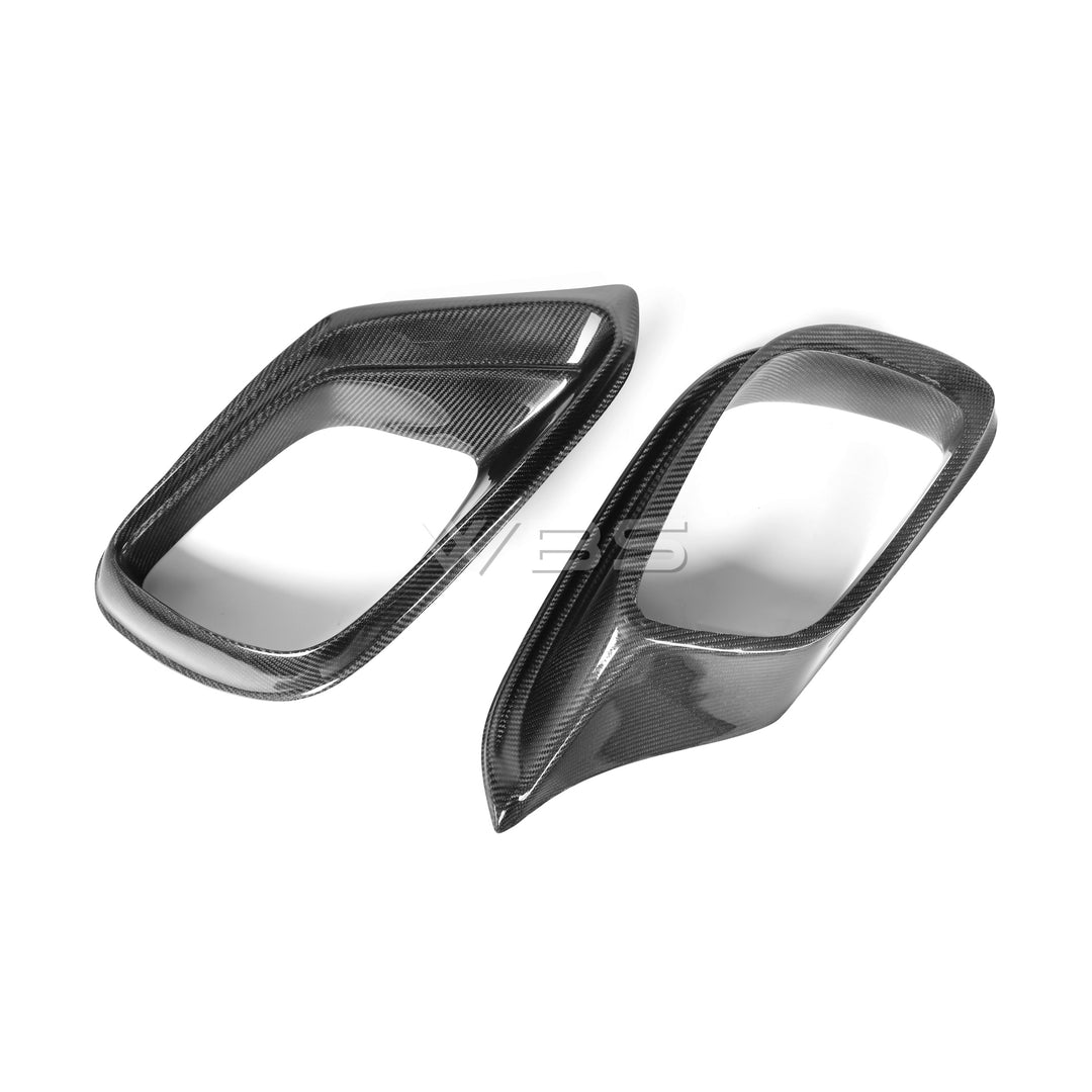 MERCEDES W213 E63 FRONT BUMPER VENT TRIMS GENUINE CARBON FIBER