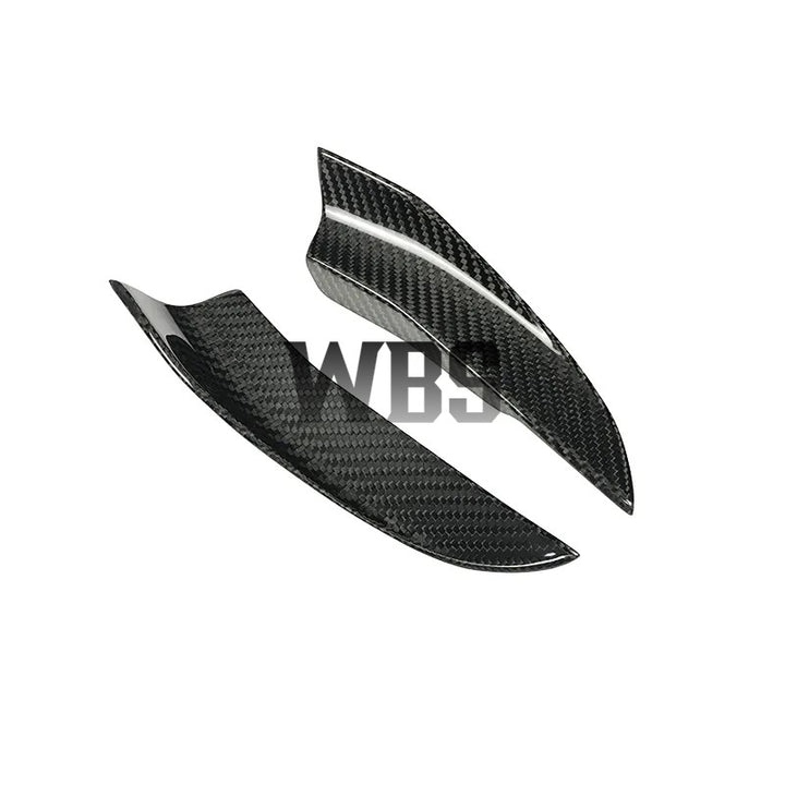 AUDI A4/ S4/ RS4 FRONT BUMPER SIDE CANARDS, GENUINE CF MATERIAL