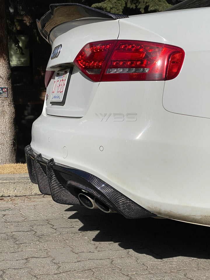 AUDI S4/ A4 B8 DIFFUSER KB STYLE GENUINE CARBON FIBER