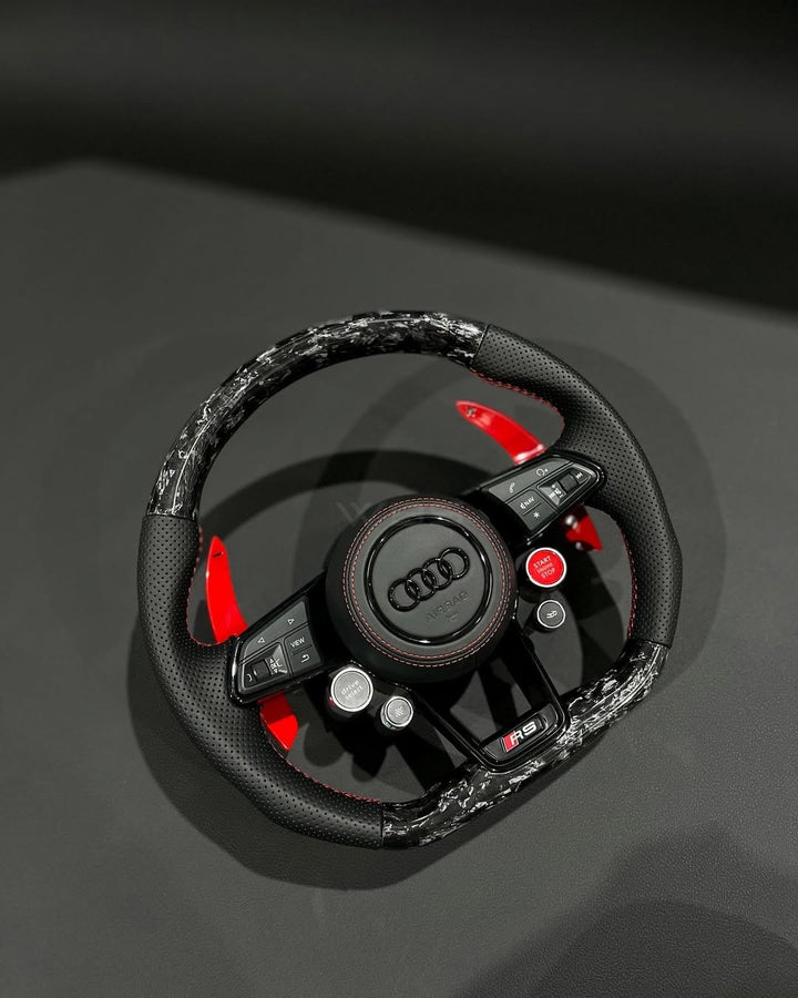 AUDI R8 FORGED CARBON FIBER CUSTOMS STEERING WHEEL