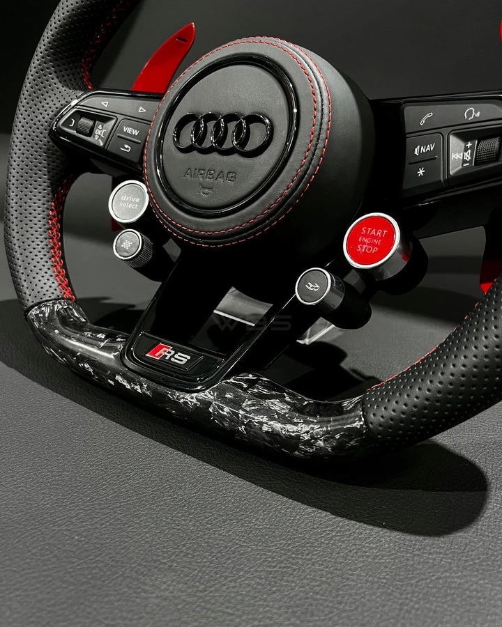 AUDI R8 FORGED CARBON FIBER CUSTOMS STEERING WHEEL