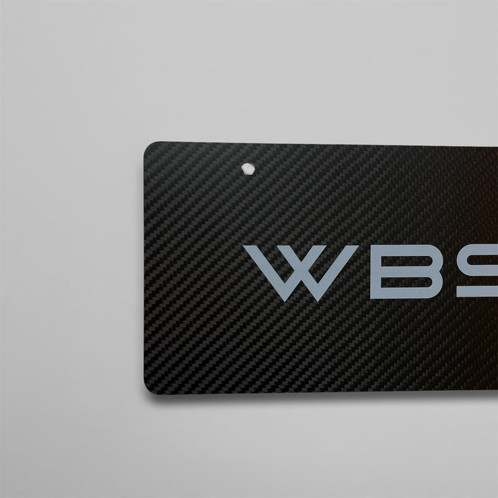 WBS LICENSE PLATE COVER GENUINE DRY CARBON FIBER