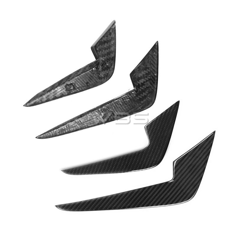BMW F87 M2 FRONT BUMPER GT CANARDS KIT GENUINE CARBON FIBER