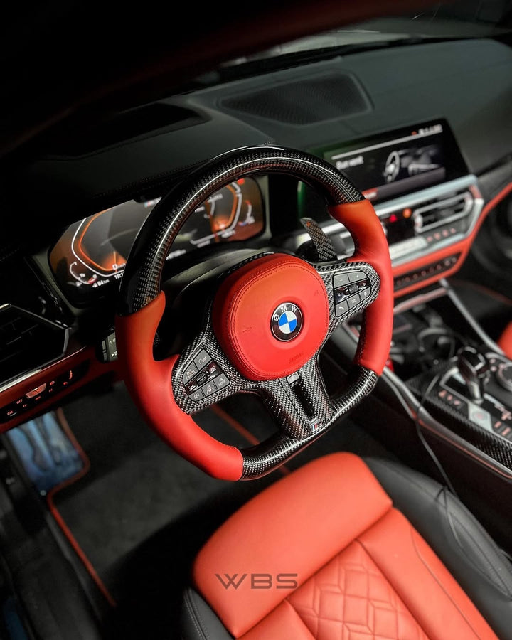 BMW G CHASSIS | CARBON FIBER CUSTOM STEERING WHEEL G8X M/ G20 3 SERIES