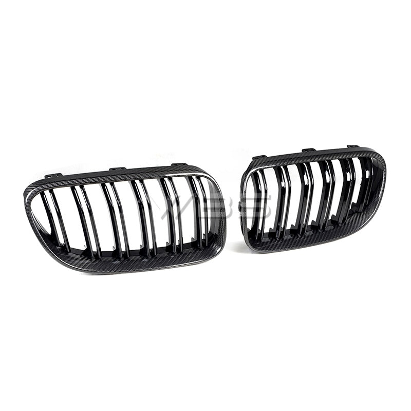 BMW E9X M3 DUAL SLAT GRILLES SET GENUINE CARBON FIBER