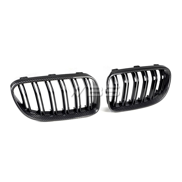 BMW E9X M3 DUAL SLAT GRILLES SET GENUINE CARBON FIBER