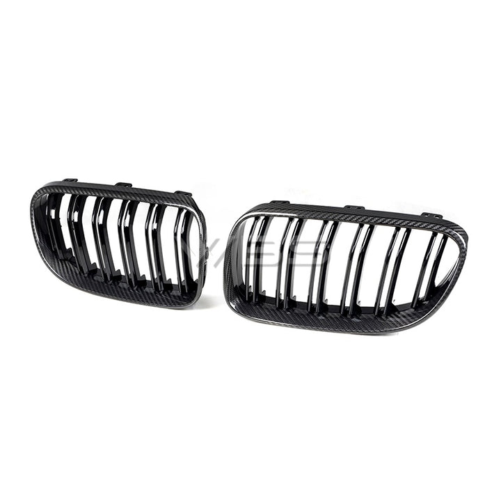 BMW E9X M3 DUAL SLAT GRILLES SET GENUINE CARBON FIBER