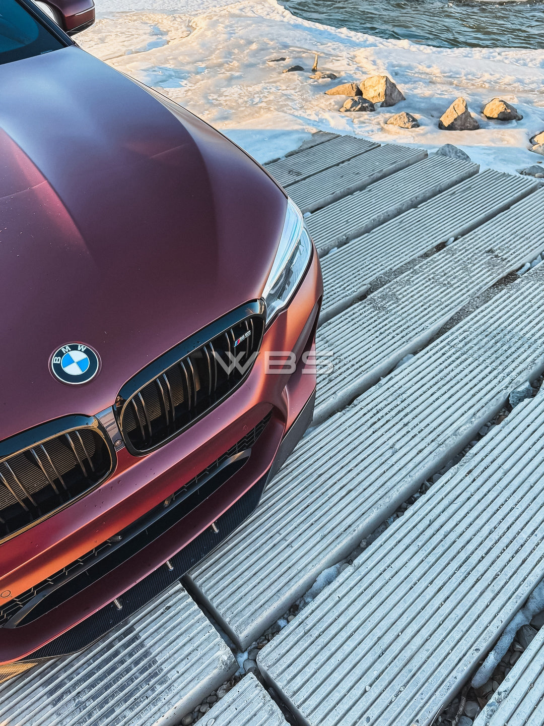 BMW F90 M5 FRONT LIP V3 STYLE GENUINE CARBON FIBER