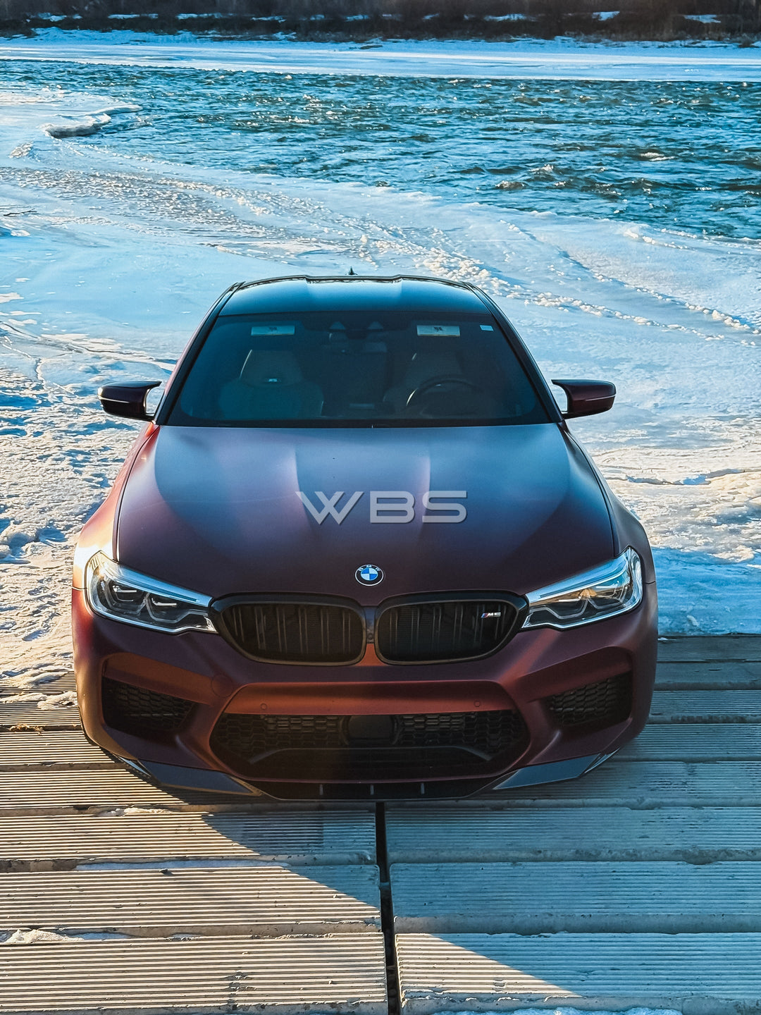 BMW F90 M5 FRONT LIP V3 STYLE GENUINE CARBON FIBER