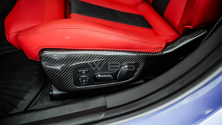 BMW G80 M3 | G82 G83 M4 SIDE SEATS CONTROL TRIMS GENUINE CARBON FIBER