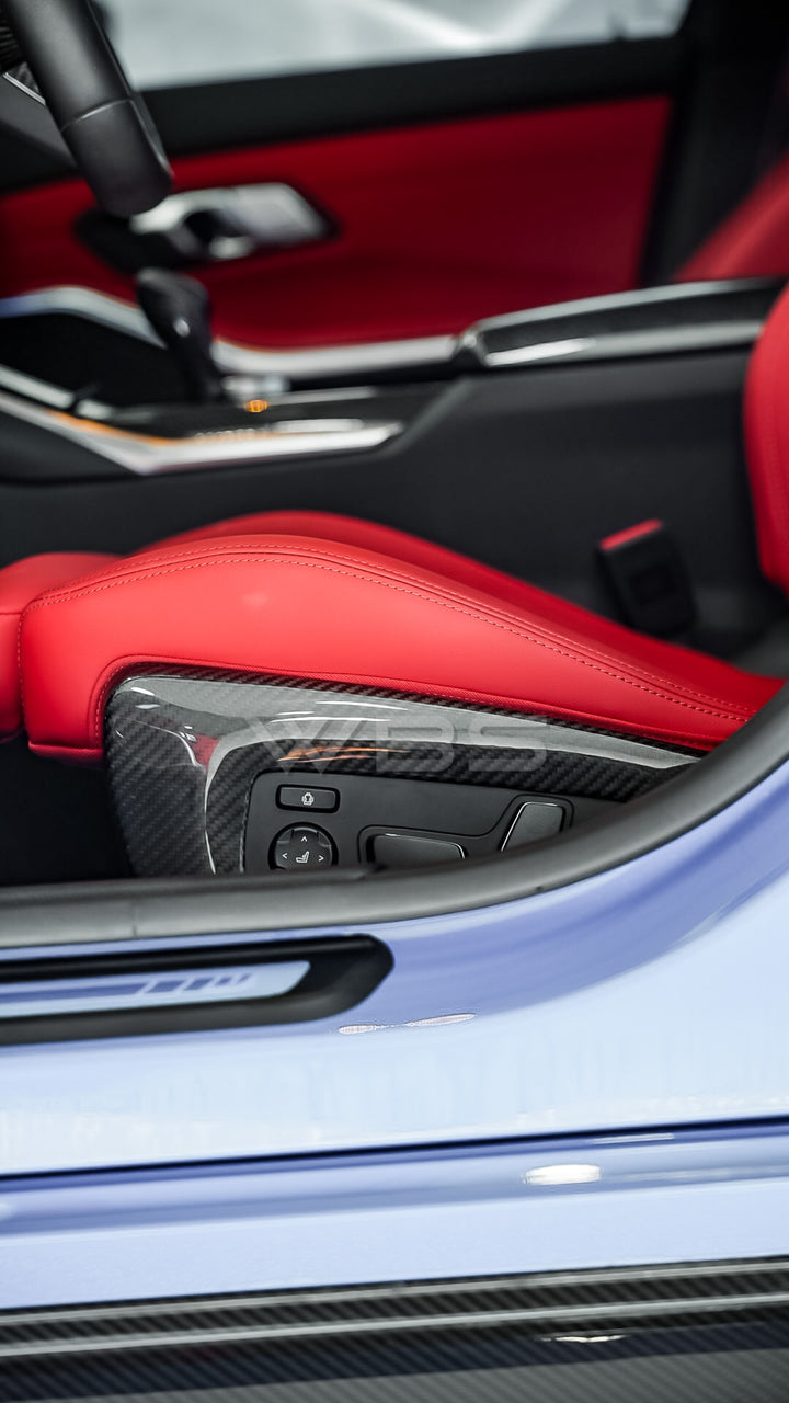 BMW G80 M3 | G82 G83 M4 SIDE SEATS CONTROL TRIMS GENUINE CARBON FIBER
