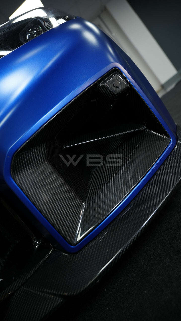 BMW G87 M2 FRONT DUCT TRIMS GENUINE DRY CARBON FIBER